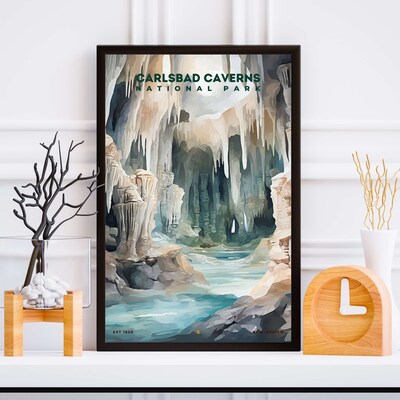 Carlsbad Caverns National Park Poster, Travel Art, Office Poster, Home Decor | S8 - image5